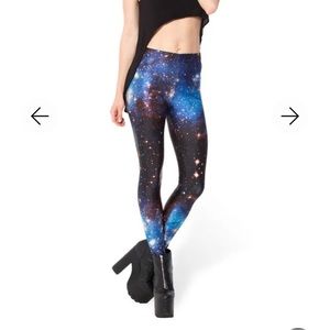 Blackmilk Blue Galaxy leggings sz M
